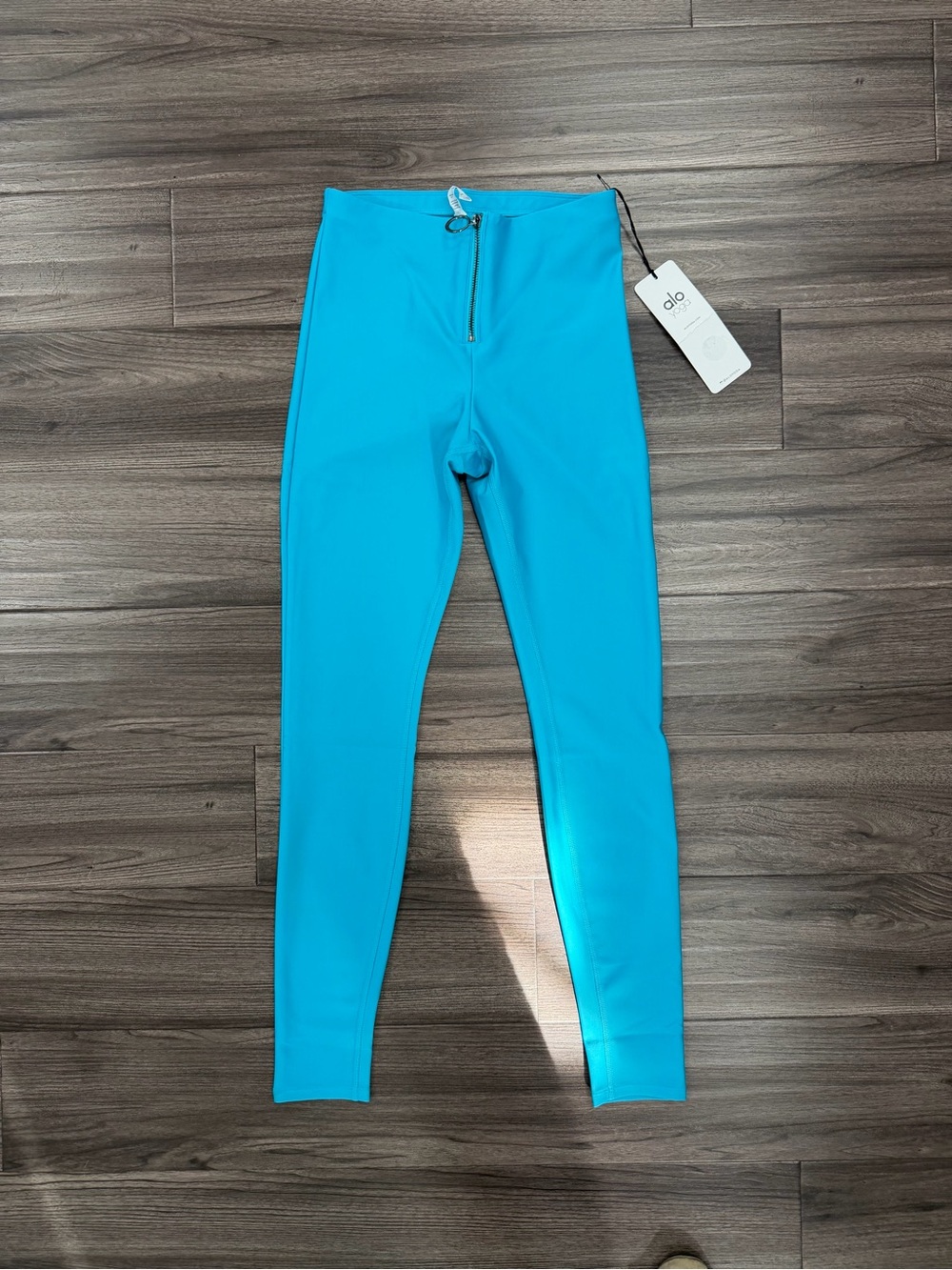 Alo Yoga Zip-Up Legging Aqua Blue